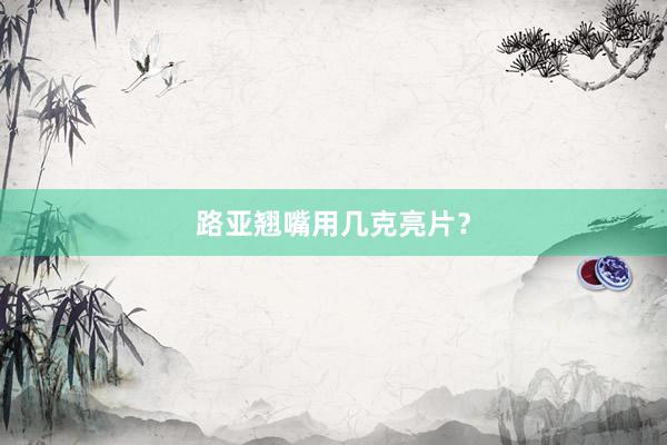 路亚翘嘴用几克亮片？